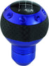 Abfer Leather Shift Knob 5 Speed Car Gear Shifter Knobs Round Stick Shifting Lever Fit for Most Vehicle, Blue...