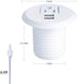 Maggie Desktop Power Grommet,2inch Hole Table Power Grommet Outlet with 2 USB Charging Ports,6.5ft Extension Cord Desk Power Strip with 1 Outlets ...