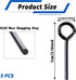 5 Pack 5/32 Allen Wrench Standard Hex Dogging Key with Full Loop, Solid Metal Allen Key Set for Push Bar Panic Exit Devices...