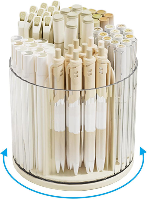 Marte Vanci 360 Degree Rotating Pen Pencil Holder Desk Stationery Organizer Tidy Organizer for Pencil Makeup Painting Brush Cosmetic Craft Storage...