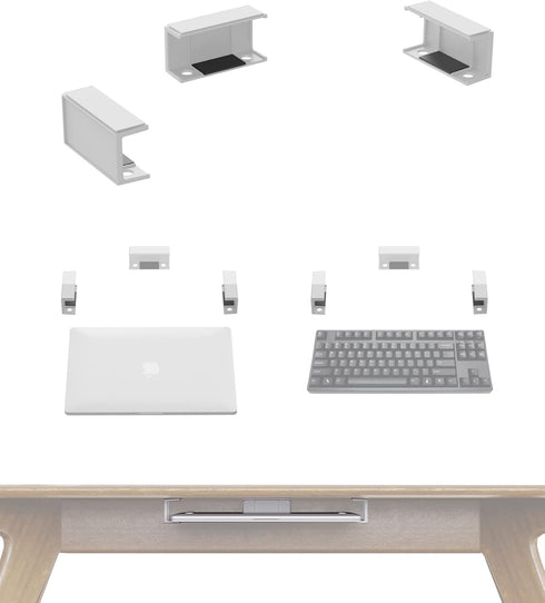 Under Desk Laptop Holder Macbook Drawer Mount for Keyboard & Small Devices Also Fit for Cable Box Wall Mount Tray Organizer Like Routers, Modems, ...