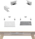 Under Desk Laptop Holder Macbook Drawer Mount for Keyboard & Small Devices Also Fit for Cable Box Wall Mount Tray Organizer Like Routers, Modems, ...