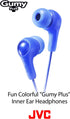 JVC Gumy in Ear Earbud Headphones, Powerful Sound, Comfortable and Secure Fit, Silicone Ear Pieces S/M/L - HAFX7R Red...