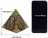 PROW® 3.3 Inch Egyptian Pyramids Figurine Replica, Bronze Metal Egyptian Ancient Art Building Model for Cafe Home Decor Desktop Decoration Gift So...