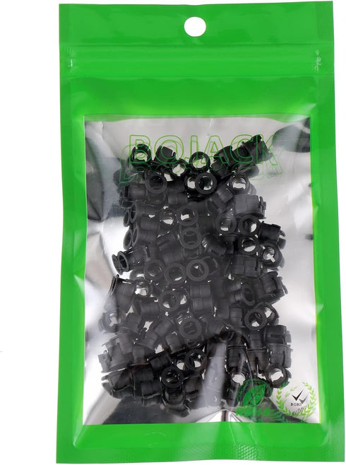 BOJACK 100 Pieces Black Plastic 5mm LED Holder LED Bezel Holder Light Emitting Diode Holder LED Light Mounting Holders on Panel...