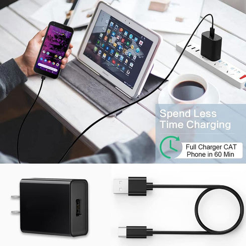 Cell Phone Charger Cable for CAT S61, CAT B40, CAT S62 Pro, CAT S52, CAT S75, CAT S53, CAT S22 Flip, CAT S62 Cell Phone USB C Charging Cable Adapt...