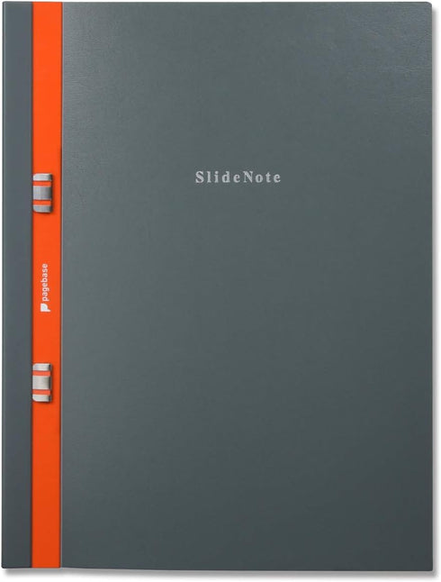 SlideNote made in Tokyo, Japan 2 Functions of Files and Notebooks One-Touch Mechanism Holeless Paper A4 Size Revolutionary Stationery (Blue Gray)...