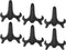 uxcell 6pcs 5" Easel Plate Holder, Wood-like Plastic Folding Display Stand Black for Decorative Picture Frame...