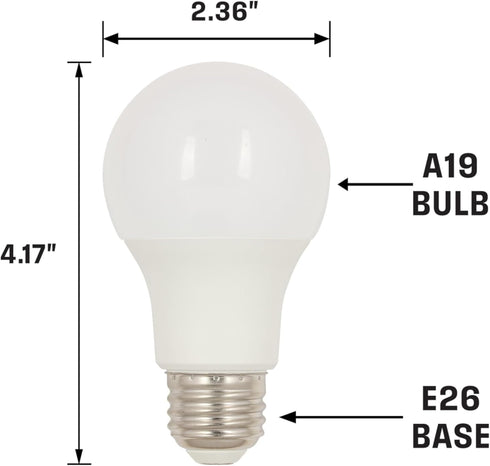 Westinghouse Lighting 5297020 9 Watt (60 Watt Equivalent) A19 Daylight LED Light Bulb, Medium Base, 6 Pack...