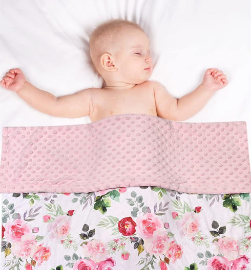 Boyoung Baby Blanket, Soft Minky Warm Blanket for Boy or Girl, Receiving with Double Layer Dotted Backing Newborns Nursery Stroller Toddlers Crib ...