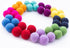 Felt Pom Poms - Wool Felt Balls - 10 Vibrant Colors - 40 Pieces - 2cm (~0.8 inch) Size Each - Craft - DIY - Handmade 100% New Zealand Wool...