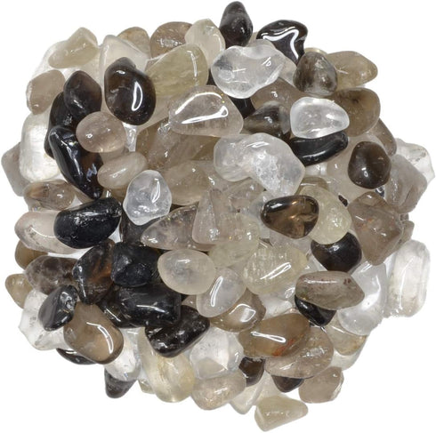 Hypnotic Gems Materials: 1/2 lb Smokey Quartz Tumbled Stones - Grade 2 - XSmall - 0.5" to 1" Avg. - Bulk Natural Rocks Polished Gemstone Supplies ...