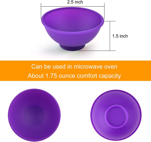 Coopay 8 Pieces Mini Silicone Bowls Multicolor Pinch Bowls Heat Resistant Snack Bowls Prep and Serve Bowls, Unbreakable, Flexible, 1.75 Oz (Solid ...