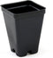 Grower's Solution 2.5 inch Square Greenhouse Pots - Black - Plastic - Deep - 25 Pack...