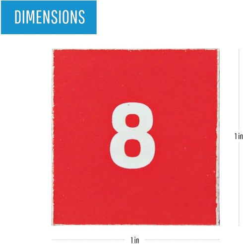 MasterVision Magnetic 1-31 Calendar Board Numbers, Set of 35-1" Calendar Dates, White on Red, Perfect Magnets for Dry Erase Planning Boards...