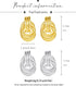 2Pcs Gold and Silver Earrings for Women, Gold Statement Geometric Knot Stud Earrings Set Chunky Gold Solver Hollow Tube Knot Drop Dangle Earrings ...