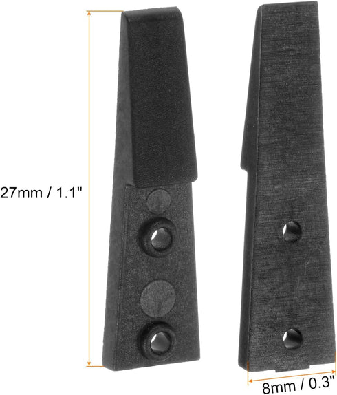 2pair Replaceable Ceramic Tweezer Tips 1.1" Length Carbon Fiber Straight Flat Heads Heat Resistance Non-Conductive Tip for Ceramic Tweezers, Black...