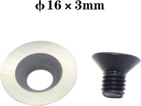 Ci0 16mm Round Carbide Insert Cutter Knife Indexable Replacement with Screw Fits For Full And Pro Size Popular DIY Wood Turning Finisher Hollower ...