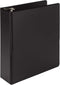 Samsill Economy 2 Inch 3 Ring Binder, Made in The USA, Round Ring Binder, Non-Stick Customizable Cover, Black (?12600)...