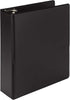 Samsill Economy 1 Inch Mini 3 Ring Binder, Made in The USA, 9.1" x 7.5" Round Ring Binder, Non-Stick Customizable Cover, Black...