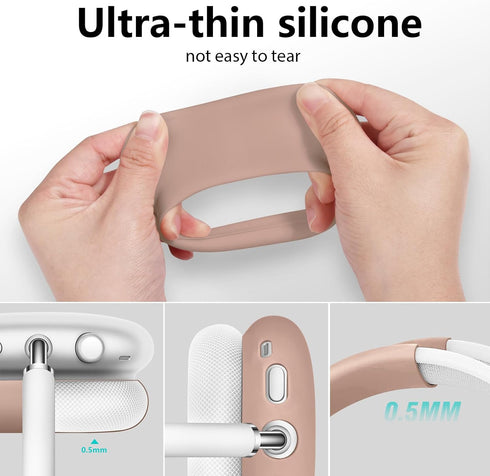 AIRSPO Airpods Max Case Cover, Silicone Case Cover for AirPods Max Headphones, Anti-Scratch Ear Pad Cover/Headband Cover for Apple AirPods Max, Ai...