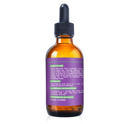 Kate Naturals Premium Lavender Extract for Baking, Drinks & Coffee. Food Grade Lavender Oil, Culinary Lavender Extract for Cooking (1oz, Sugar Fre...