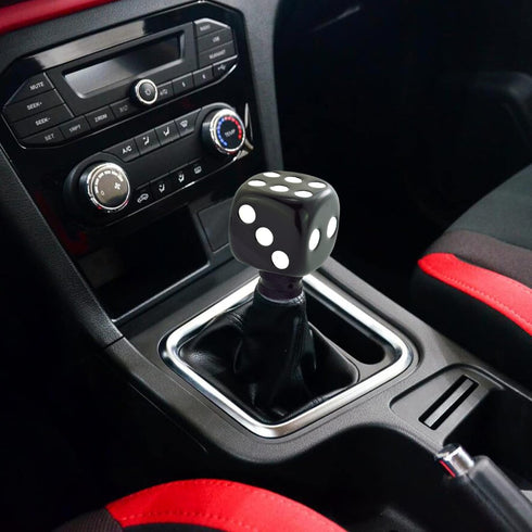Arenbel Dice Style Gear Lever Stick Shifter Knob Car Shift Head Grip Speed Handle Replacement Fit Regular Manual Auto Transmissions, Black White...
