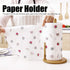 Wood Paper Towel Holder, Wooden Paper Towel Holder Countertop with Wooden Base, Kitchen Roll Holder Paper Towel Stand Countertop & Roll Organizer ...