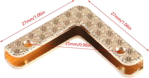 Pastlla 10pcs Metal Purse Corner Bags Handbags Clip Edges Bag Corner Clip Corner Decorative Protector Cover Bag Hardware Accessories Style D...