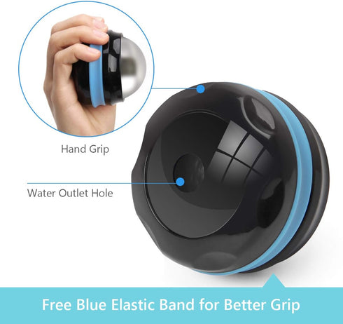 AHIER Cold Massage Roller Ball, Stainless Steel Cold Therapy Relief, Free Rolling Removable Gel Ball Deep Tissue Massage Pain Relief, Great Tool f...