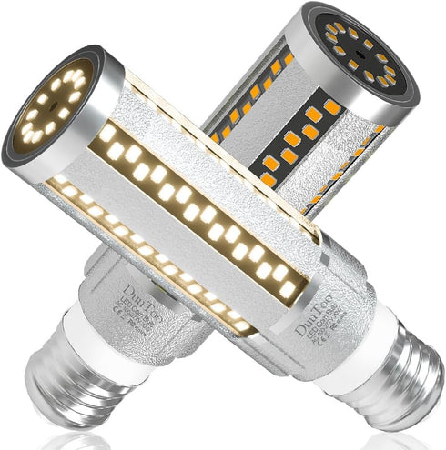 2Pack 20W LED Corn Light Bulb 3000K Warm White Lamp 250Watts Equivalent 2896Lumens Super Bright E26 Base Large Area Ceiling Fan Bulbs 110V Commerc...