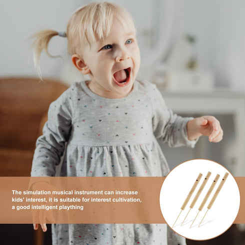 Toyvian Bird Whistle 4pcs Bamboo Slide Whistle Whistle Train Slide Whistle Children Noisemaker Musical Pleasant Voice Vocal Training Educational I...