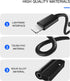 Headphone Adapter Lightning to 3.5mm AUX Audio Jack and Charger Extender Dongle Earphone Headset Splitter Compatible with iPhone 11 12 Mini pro ma...