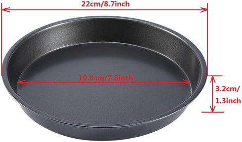 Yosoo 8 inch Carbon Steel Non-stick Round Pizza Pan,Microwave Oven Baking Dishes Pans...