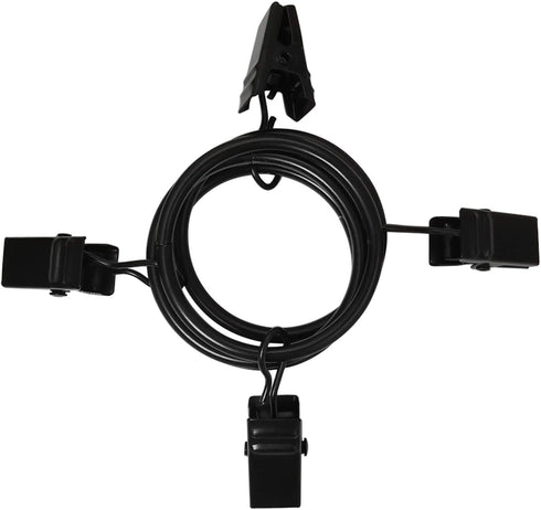 40 Pack Curtain Rings with Clips, Drapery Clips with Rings, Drapes Rings 1.26 in Interior Diameter, Fits up to 1 in Curtain Rod, Black...