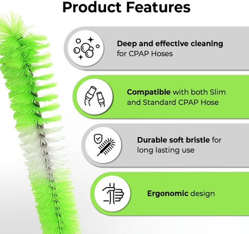 6ft CPAP Hose Brush, CPAP Cleaner for Standard 22mm & Slim 15mm CPAP Hoses, CPAP Supplies and CPAP Accessories for CPAP Machines...