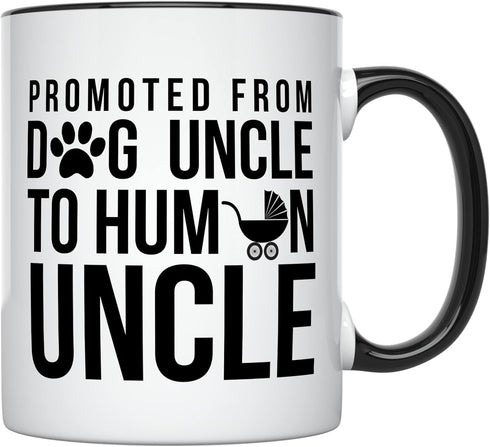 YouNique Designs Promoted To Uncle Mug, 11 Ounces, Uncle Pregnancy Announcement, Uncle Gifts, Only The Best Brothers Get Promoted To Uncle, The Be...