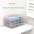 BangQiao 2 Pack Fixed 12 Grids Clear Plastic Organizer Sorting Tray and Transparent Storage Divider Box Container Case for Hardware, Craft, Sewing...