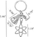 PHAETON 20PCS Science Symbol Keychain Atom Microscope Key Chain Biology Chemistry Teacher Gift Keyring Science Lovers Chemist Gift...