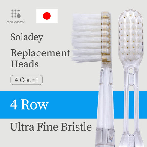 Ionic Toothbrush Replacement Brush Heads Refill, 4 Count -4 Row Ultra Fine Bristle...