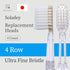 Ionic Toothbrush Replacement Brush Heads Refill, 4 Count -4 Row Ultra Fine Bristle...