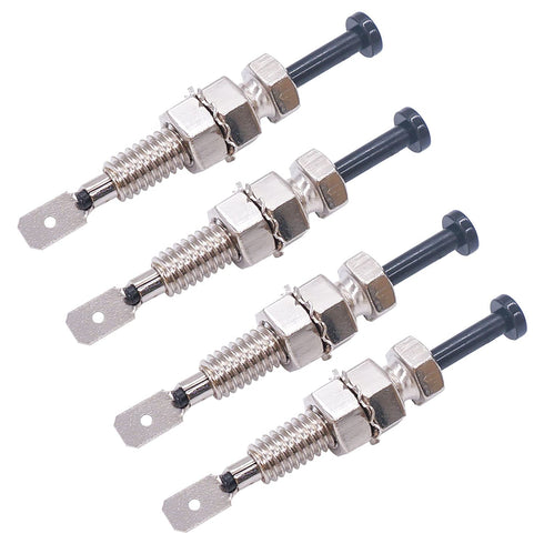 weideer 4Pcs 12V Door Pin Switch Momentary Universal Adjustable Car Bonnet Alarm Light Hood Switch K-025-I...