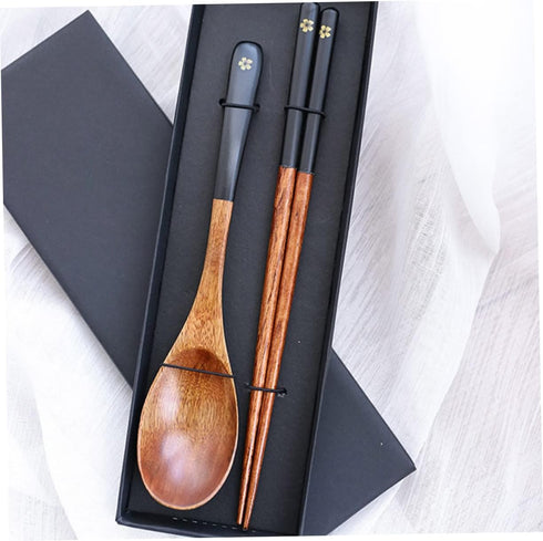1 set Chinese Portable Friendly Party Lunch Chopsticks Picnic Cutlery and Dinner Home Wooden Style Table Pouch Tableware Reusable Case Flatware Di...