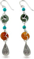 NOVICA Artisan Handcrafted Jade Silver Dangle | Turquoise Dangle | Beaded | Fine Sterling Silver | Multi Gem Earrings For Women...
