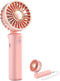 FrSara Mini Handheld Fan Rechargeable, Small Folding Fan Upgraded Wind Power, 3-Speed, 2000mAh Long Battery Life, Power Bank, Quiet, Portable, Sui...
