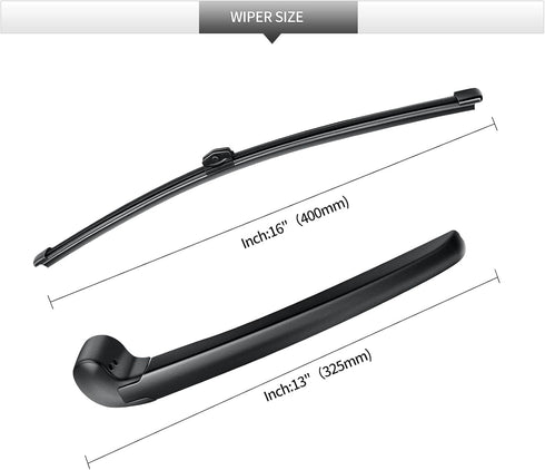 Rear Windshield Wiper Arm Blade Set, GARDIMU Factory OEM Replacement Rear Wiper Arm Blade Assembly for Audi Q5 2019-2023...
