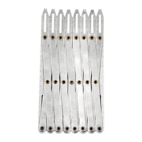 Expanding Sewing Gauge, Equal Space Divider Sewing Aluminum Sewing Gauge Button Guide Tool for Quilting Craft Pleat Button Spacer Tool Sewing...