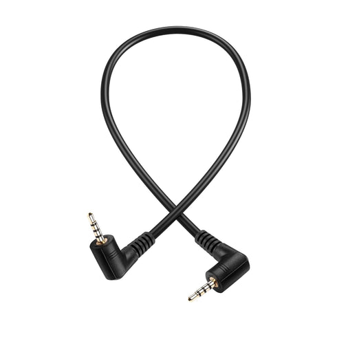 PNGKNYOCN 2.5mm Audio Aux Cable?90 Degree 2.5mm TRRS Male to 2.5mm TRRS Male Double Angled Stereo Headset Headphone Jack Connector Cable?0.3M?...