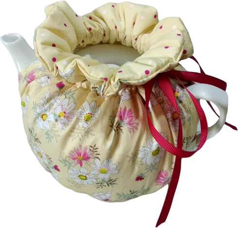 Tea Cozies for Teapot Printed Vintage Floral Tea Cosy Cotton Kettle Tea Pot Cover Dust Proof Insulated Keep Warm...