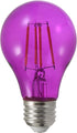 SYLVANIA LED Purple Glass Filament A19 Light Bulb, Dimmable, Efficient 4.5W, E26 Medium Base, 1 pack...